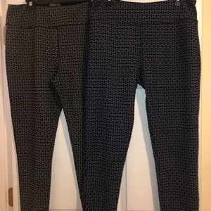 Black and Navy Blue Leggings
